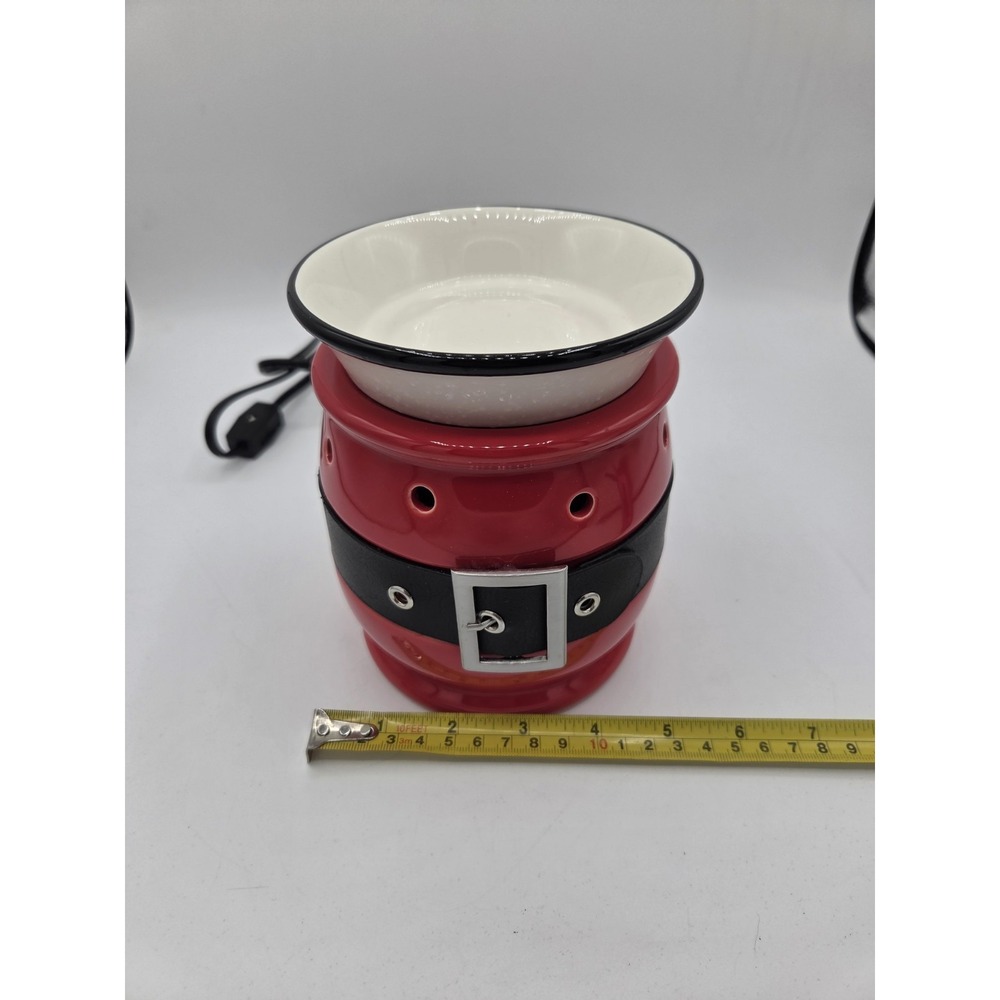 Scentsy Jolly Full Size Warmer Santa Suit Retired Red Black Belt In Box - Picture 6 of 8